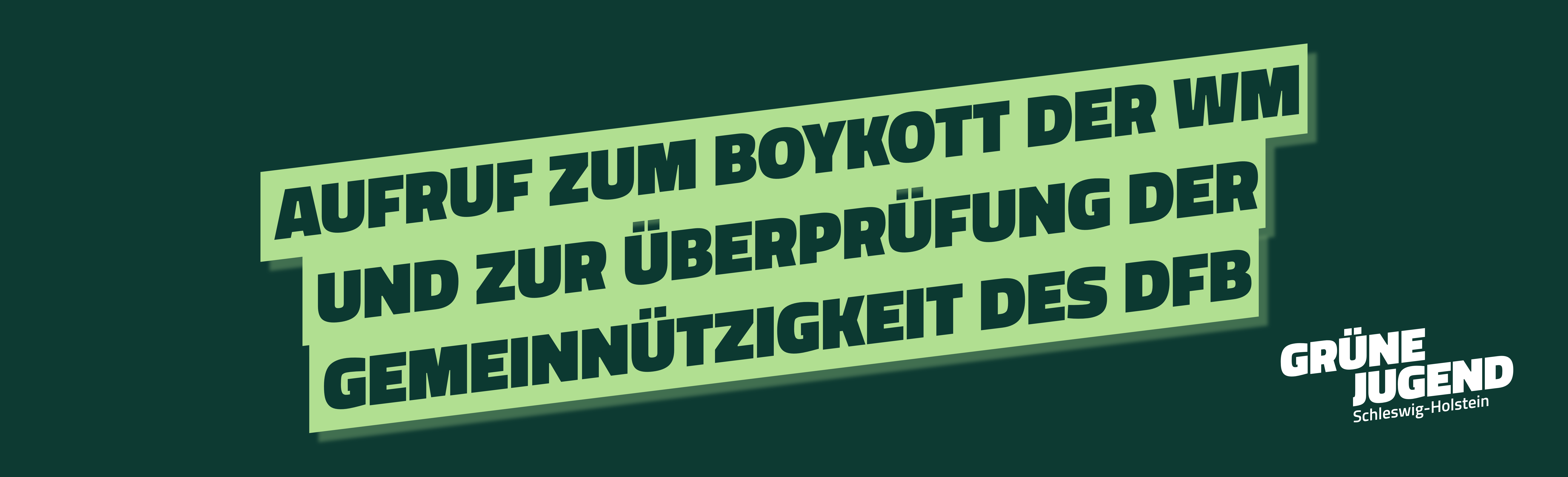 Gemeinsamer Aufruf zum Boykott der WM und zur Überprüfung der Gemeinnützigkeit des DFB
