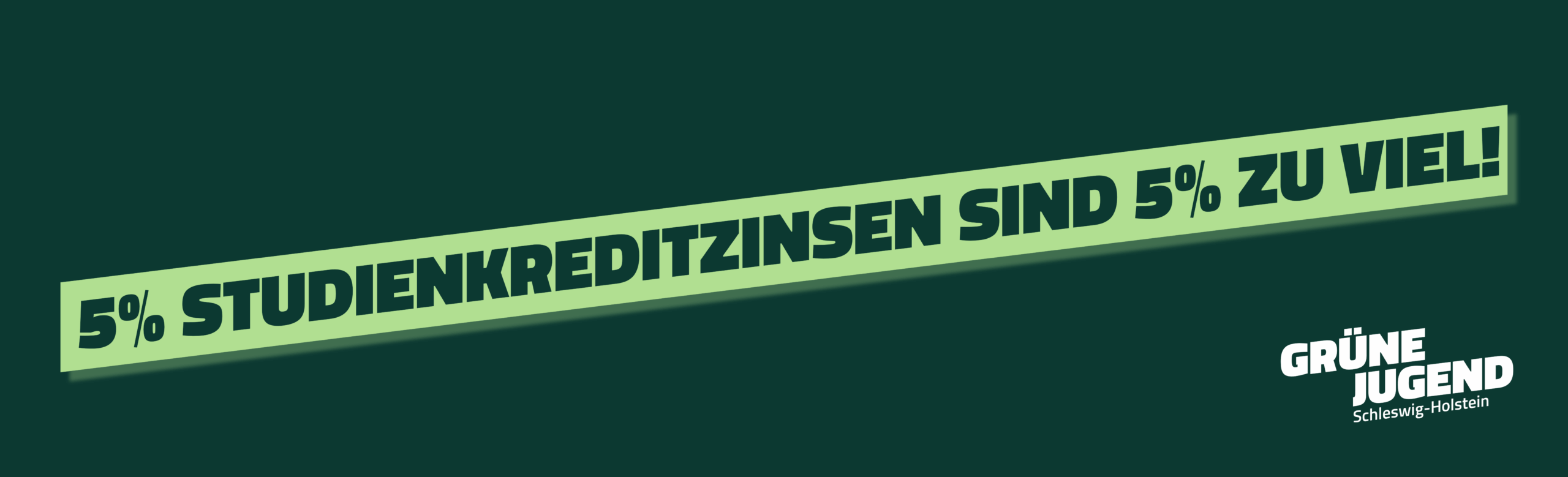 5% Studienkreditzinsen sind 5% zu viel! Die Möglichkeit zu studieren darf keine Frage des Geldbeutels sein!