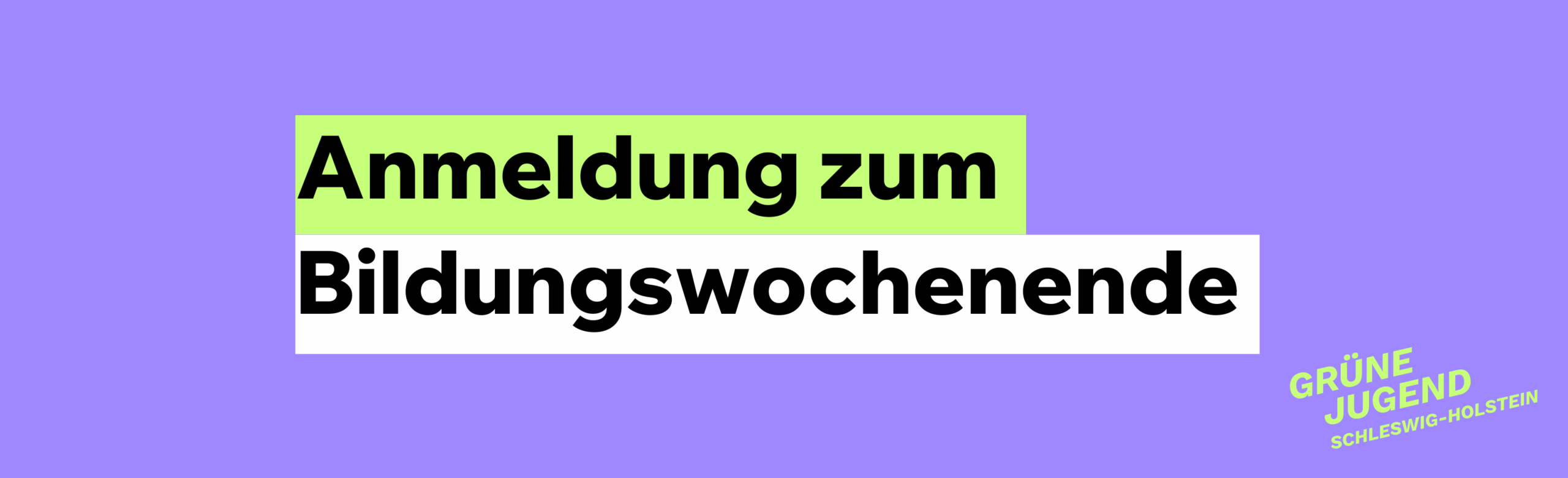 Anmeldung zum Bildungswochenende