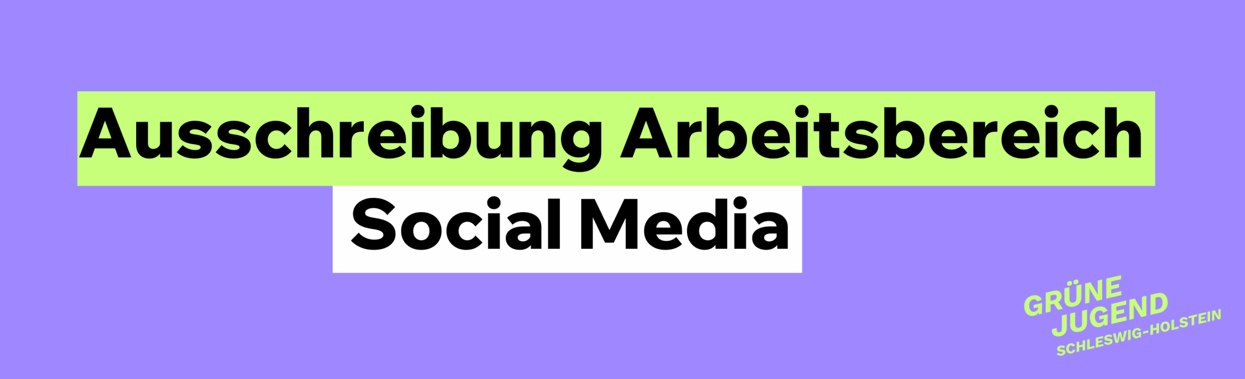 Ausschreibung Arbeitsbereich Social Media