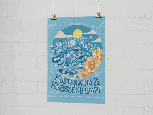 Küstenwind & Klassenkampf - Plakat Bildungscamp 2025