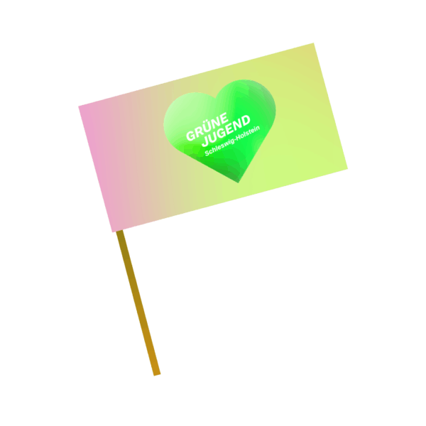 Papier-Flagge: Liebe ist stärker – Bild 2